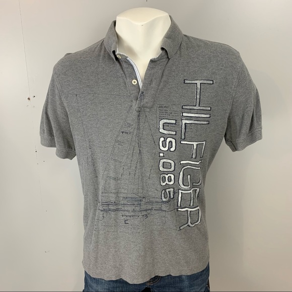Tommy Hilfiger Custom Fit Polo Shirt Sailing Boat - Picture 1 of 8